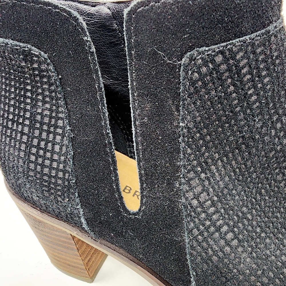 Lucky Brand ponic ankle booties black textured‎ suede womens 6.5 - Picture 10 of 16